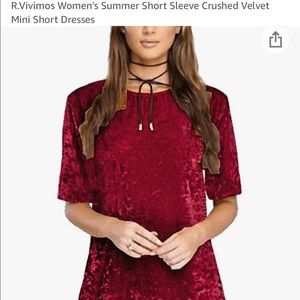 Velvet red dress xl